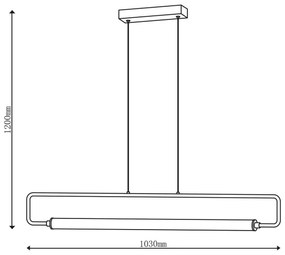 Lampadario LED con cavo FELICJA LED/30W/230V 4000K nero