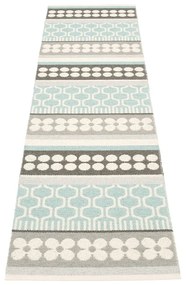 Passatoia da interno/esterno grigia/turchese 70x270 cm Asta Pale Turquoise – Pappelina