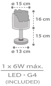 Dalber 76301 - Lampada LED per bambini SNOOPY 1xG4/4W/230V bianco/rosso