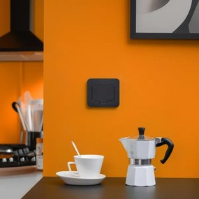 Solight 5B322B - Presa a pavimento da incasso per esterno IP55 nero rettangolare