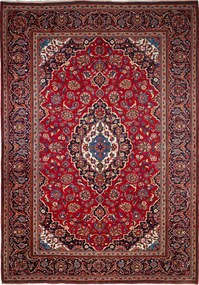 Kashan Tappeto 240 x 340 Rosso (Iran) Annodato A Mano