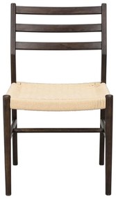 Sedie da pranzo in marrone scuro-naturale in set di 2 pezzi Harlan - Rowico