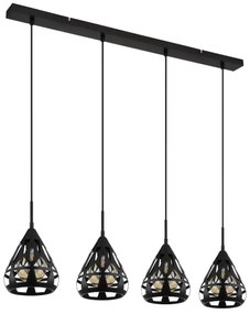 Globo 15889-4H - Lampadario a sospensione con filo HASSAN 4xE27/40W/230V