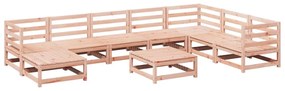 Set divani da giardino 9 pz in legno massello abete douglas