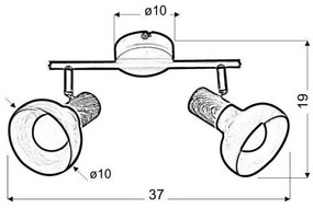 Luce Spot PUERTO 2xE14/40W/230V