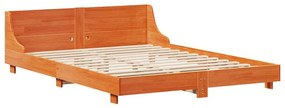 Letto senza materasso marrone cera 135x190 cm in legno di pino