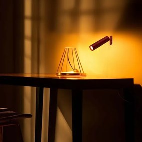 LED Lampada da tavolo magnetica dimmerabile LED/3W/5V 4000K 1500 mAh rosso