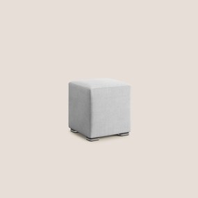 Cube pouf in tessuto morbido impermeabile T02 grigio chiaro