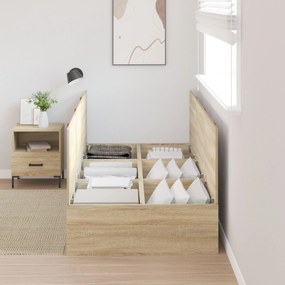 Struttura letto  rovere sonoma 90x190 cm