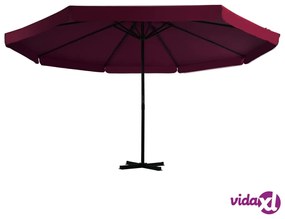 vidaXL Ombrellone da Esterni con Palo in Alluminio 500 cm Bordò