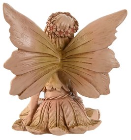 Statua Decorativa Home ESPRIT Marrone Fata 14 x 12 x 15,5 cm (2 Unità)