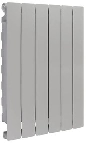 Radiatore acqua calda PRODIGE MODERN in alluminio, 6 elementi, interasse 700 mm, silver