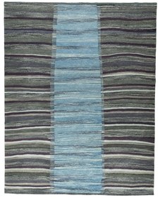 Kilim Tappeto 260x200 Blu (Iran) Tessuto A Mano