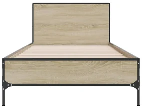 Giroletto rovere sonoma 90x200 cm legno multistrato e metallo