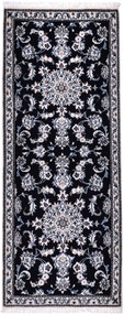 Nain Tappeto 80 x 200 Blu (Iran) Annodato A Mano