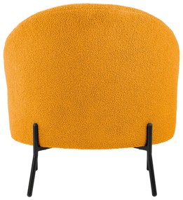 Poltrona giallo ocra in tessuto bouclé Noble - Leitmotiv