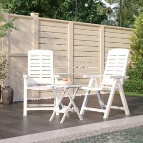 Set Da Pranzo Da Giardino 3 Pz Bianco İn Polipropilene /