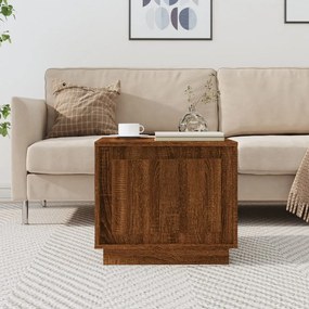 Tavolino da salotto rovere marrone 51x50x44cm legno multistrato