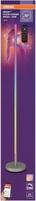 Osram - Lampada da terra LED RGBW dimmerabile SMART+ MAGIC LED/11,5W/230V argento Wi-Fi+telecomando
