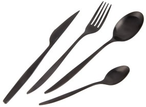 Posate nere in acciaio inox 24 pz – Orion