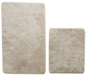 SET 2x Tappeto bagno 60x100 cm beige