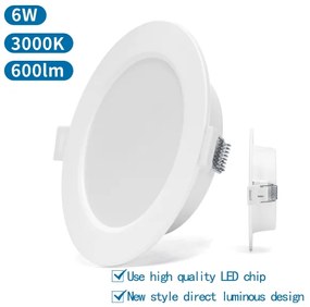 Aigostar - Lampada LED da incasso LED/6W/230V 3000K diametro 11,8 cm bianco