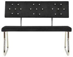 Panca 110 cm in Velluto Nero