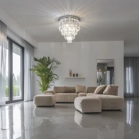 Brilagi - LED plafoniera in cristallo MOZART 5xE14/40W/230V cromo lucido