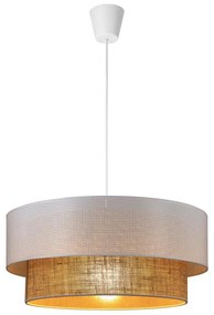 Lampadario BORHO su cavo 1xE27/60W/230V bianco/iuta