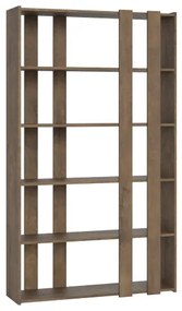Libreria 120x204h cm in legno Noce con 6 ripiani - KATO A SMALL