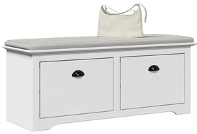 Panca Da Ingresso Bodo Bianca 114x40x45 Cm /