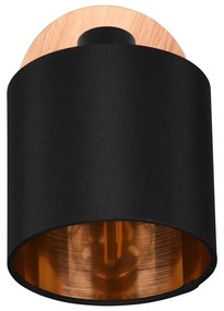 Faretto nero/di colore naturale ø 12 cm Tommy – Reality