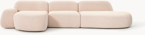 Divano angolare componibile 4 posti in bouclé con chaise longue Wolke