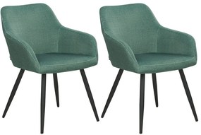 Set di 2 sedie velluto verde CASMALIA Beliani