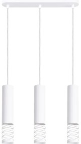 Sollux SL.1688 - Lampadario a sospensione con filo LAMI 3xGU10/10W/230V bianco