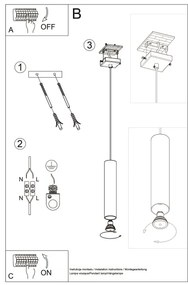 Sollux SL.1200 - Lampadario a sospensione con filo LAGOS 1xGU10/10W/230V oro