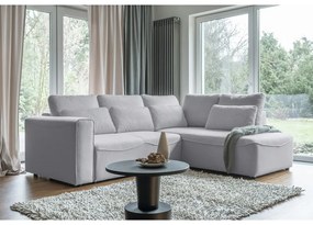 Divano letto angolare grigio chiaro (variabile) Homely Tommy - Miuform