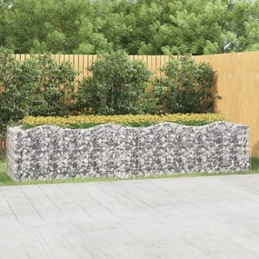Gabbione Ad Arco Con Letto Rialzato 400x100x100cm Ferro Zincato /