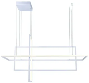 Lampadario LED moderno Irina bianco, luce con 3 temperature di colore 5000 lumen