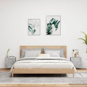 Mobili tv muro 2pz grigio cemento 40,5x30x40 legno multistrato
