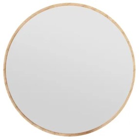 Specchio da parete OZZE diametro 60 cm marrone