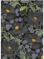 House of Hackney Carta da parati Papavera - Noir
