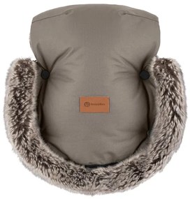 PETITE&MARS - SET Sacco per passeggino 4 in 1 COMFY + muffole per passeggino FURRY Mocha