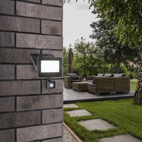 Rabalux 7068 - Riflettore LED con sensore FLOOD LED/30W/230V 4000K IP44 nero