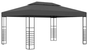 Gazebo con Stringa di Luci LED 3x4 m Antracite