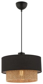 Lampadario a sospensione su cavo ECHO 1xE27/60W/230V nero/marrone