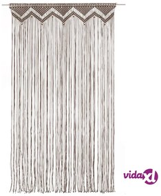 vidaXL Tenda Macramè Grigio Talpa 140x240 cm in Cotone