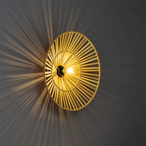 Applique da parete orientale nera con bambù naturale - Pua