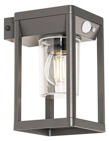 Lampada da parete da esterno grigio scuro con LED e luce dimmerabile a energia solare - Sonne