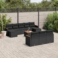 Set Divani da Giardino 11 pz con Cuscini in Polyrattan Nerocod mxl 113104